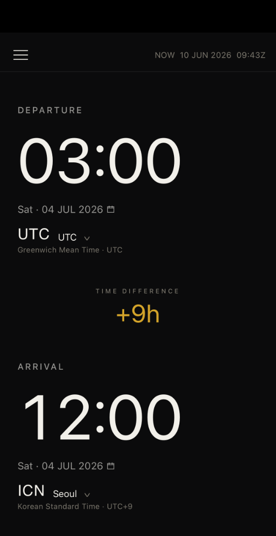 TimeConv converting UTC to Seoul local time, +9h